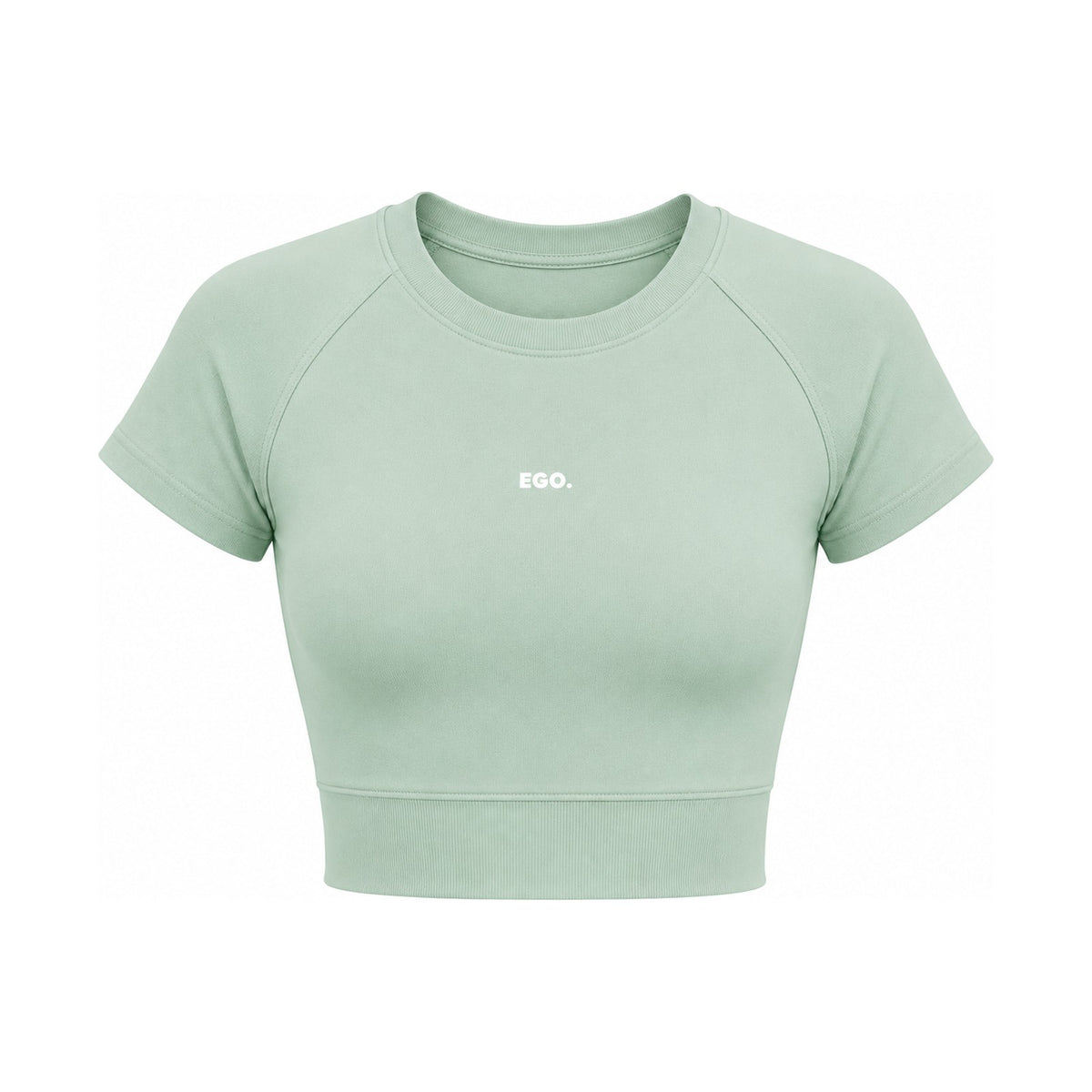 MATCHA zeleni ženski crop top sa kratkim rukavom — EGO