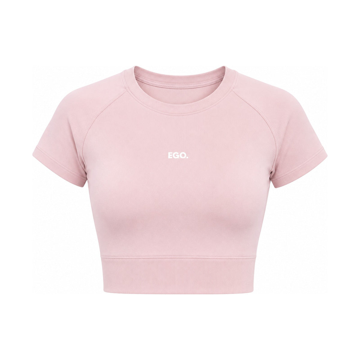PINK roze ženski crop top sa kratkim rukavom — EGO