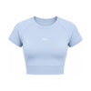 SKY svetlo plavi ženski crop top sa kratkim rukavom — EGO