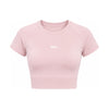 PINK roze ženski crop top sa kratkim rukavom — EGO