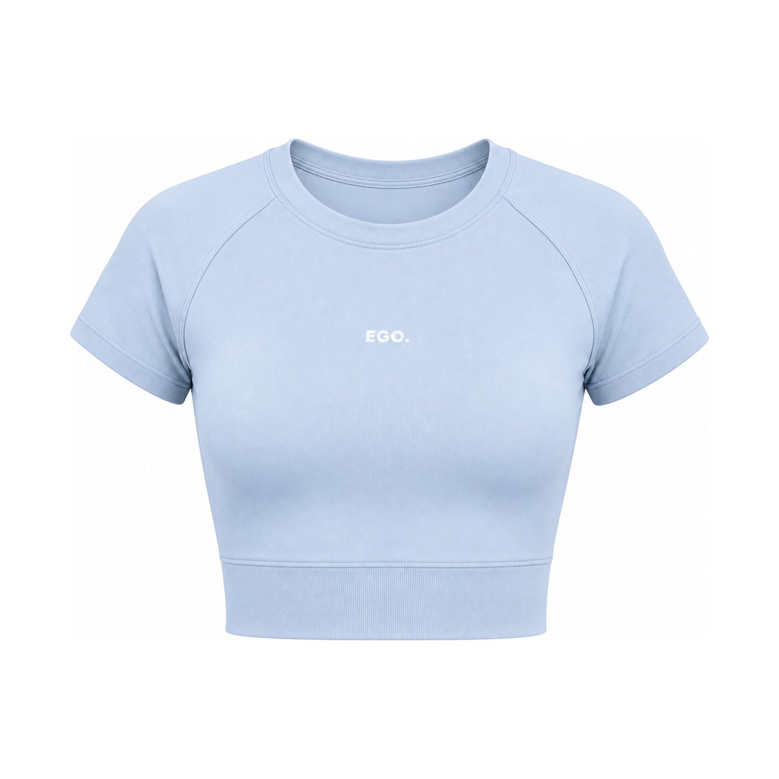 SKY svetlo plavi ženski crop top sa kratkim rukavom — EGO