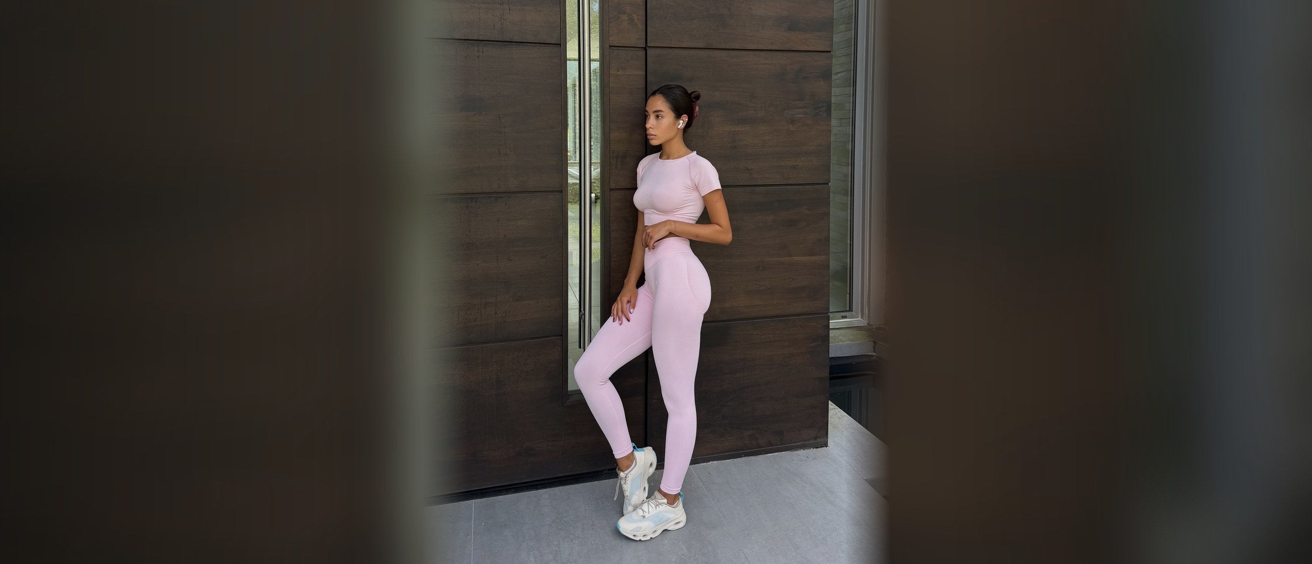 EGO Clearly Pink komplet - helanke visok struk i majica